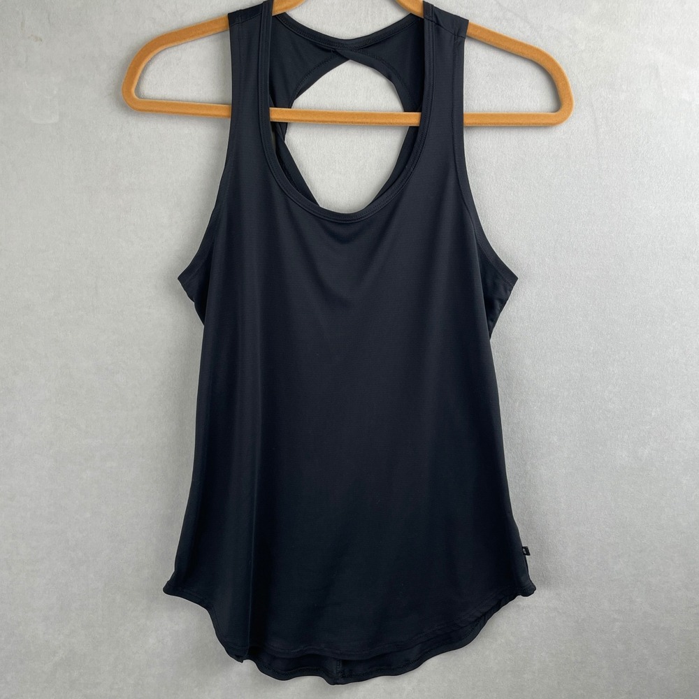 Marika Black Twisted Racerback Cutout Athletic Tank‎ Top Sporty Yoga Gymwear S